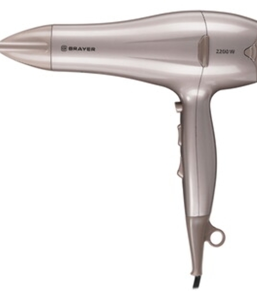 Фен BRAYER BR3006 коричневый, 2200 Вт