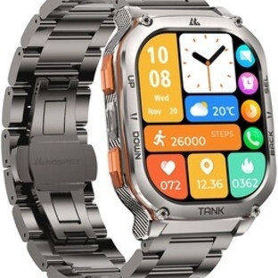 Умные часы KOSPET Tank M3 Ultra, 1.96' AMOLED, Bluetooth 5.0, GPS, IP69K, серебристый