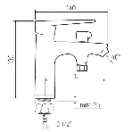 SL141-001F-1 Смеситель для умывальника с душем, Ø35, фото 1