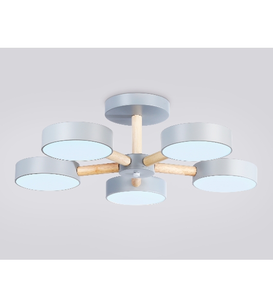 Светильник Ambrella light FL4826/5 GR серый 3000K-6400K 65W D580*160 (ПДУ ИК)