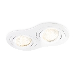 Встраиваемый поворотный точечный светильник Ambrella light TN102505/2 WH белый GU5.3 175*95*28, фото4