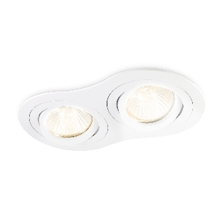 Встраиваемый поворотный точечный светильник Ambrella light TN102505/2 WH белый GU5.3 175*95*28