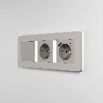 Рамка на 3 поста Split (дымчатый/белый, soft-touch) W0033067, фото5