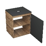 Тумба Bau Dream Blackwood 50 графит, раковина BAU Crystal 40х40, смеситель для раковины высокий Hotel Still, нержавеющая сталь, фото10