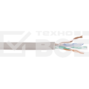 Кабель связи витая пара U/UTP, кат.6 4x2х23AWG solid, LSZH, 305м, серый Кабель связи витая пара U/UTP, кат.6 4x2х23AWG solid, LSZH, 305м, серый