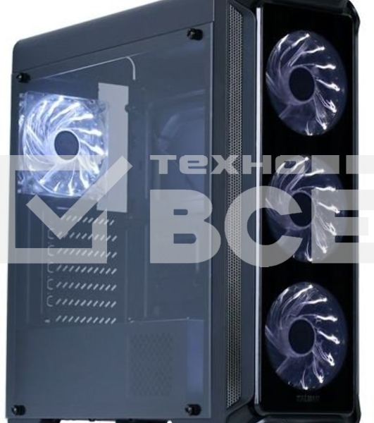 Компьютерный корпус Zalman i3 edge черный без БП ATX 3x120mm 2xUSB2.0 1xUSB3.0 audio bott PSU