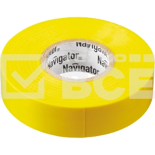 Изолента ПВХ 19мм (рул.20м) жел. NIT-A19-20/Y Navigator 71112