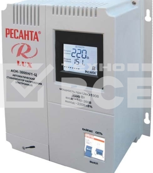 Стабилизатор напряжения Ресанта АСН-3000Н/1-Ц Lux