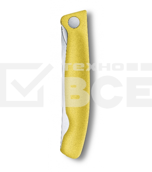 Нож кухонный Victorinox Swiss Classic (6.7836.F8B) стальной для овощей лезв.110мм серрейт. заточка желтый блистер