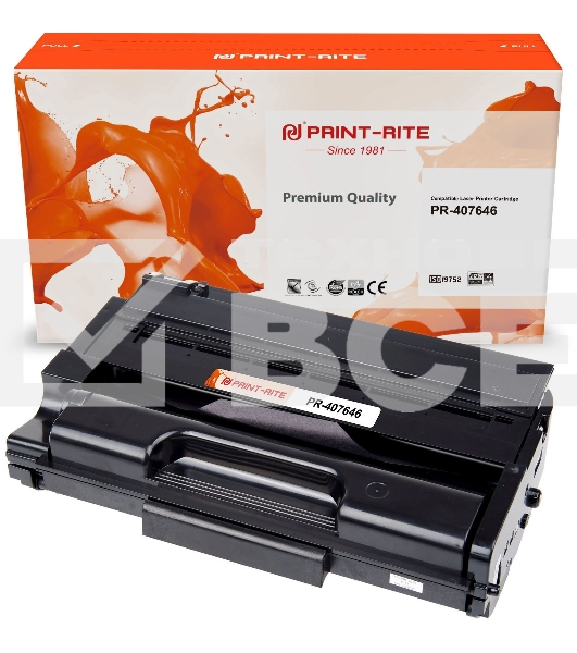 Картридж лазерный Print-Rite TFR801BPU1J PR-407646 407646 черный (6400стр.) для Ricoh SP3500NSF/3510DN SF