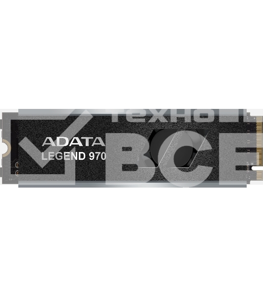 Накопитель SSD ADATA LEGEND 970, 2Tb, PCIe 5.0 x4, M.2 2280, NVMe, R/W 10000/10000, с радиатором