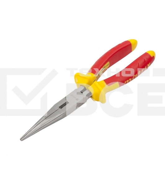 Длинногубцы прямые Matrix Insulated, 200мм, двухкомпонентные рукоятки PROFESSIONAL