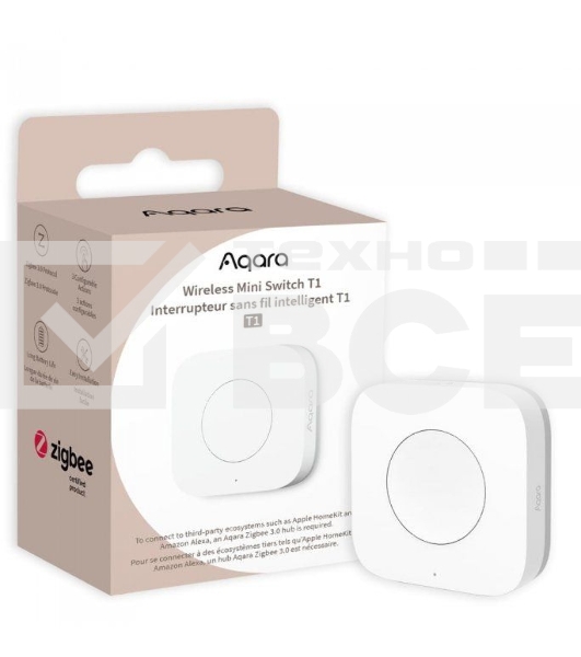 Умная кнопка Aqara T1 1кн. р.д.10м белый