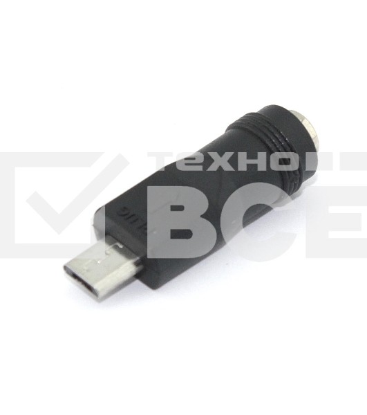 Переходник 5,5x2,1 мама на Micro USB папа 5 Pin