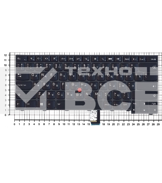 Клавиатура для ноутбука Lenovo ThinkPad T440 T440P T440S черная с подсветкой