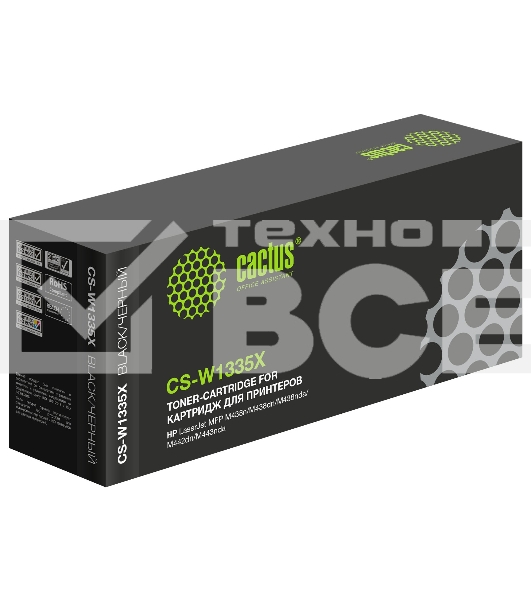 Картридж лазерный Cactus CS-W1335X W1335X черный (13700стр.) для HP LJ MFP M438n/M438dn/M438nda/M442dn/M443nda