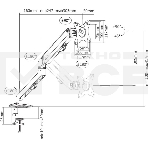 Кронштейн для мониторов Ultramounts UM728 черный 17'-27' макс.7кг крепление к столешнице поворот и наклон, фото17