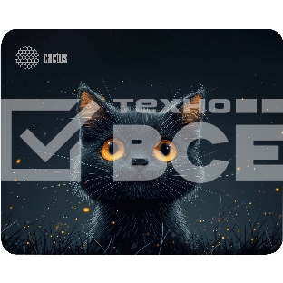 Коврик для мыши Cactus Black Cat 250x200x3мм (CS-MPC-D09S)
