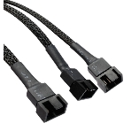 Кабель-разветвитель питания FAN Cablexpert CC-FAN-1F3M-27CM, 4pin(f)/3x4pin(m), PWM(ШИМ), медь, 27см, черный, пакет, фото2