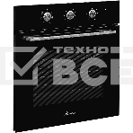 Духовой шкаф MONSHER MOE 6062 Noir, 5 режимов работы, объем духовки 58 л., утапливаемые переключатели, механический таймер, 2 стекла в дверце, энергоэффективность А, цвет: черный,фурнитура серебряная, фото7