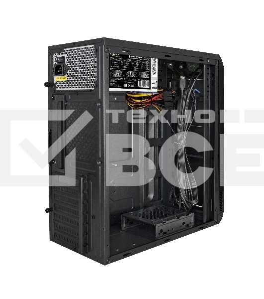 Компьютерный корпус Miditower ExeGate XP-334UC-UNS500 (ATX, БП UNS500 с вент. 12см, 1хUSB/1хUSB 3.0/1хTypeC, аудио, черный)