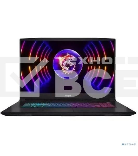 Ноутбук MSI Katana 17 B13VEK-1610XRU Intel Core i7-13620H/16Gb/SSD1Tb/RTX4050 6Gb/17.3'/IPS/FHD/1920x1080/144Hz/NoOS/Black/2.6kg (9S7-17L541-1610)