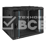 Шкаф телекоммуникационный 19' настенный 9U ExeGate EC-WM-9U.450.G.BLACK (19', 9U, 600x450x500 мм (ШхГхВ), передняя дверь закаленное стекло, съемные боковые панели, пыле- и влагозащита IP23, черный RAL 9004), фото27