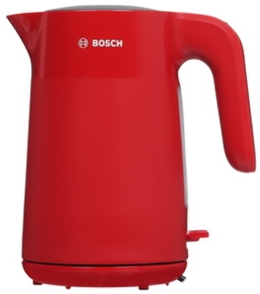 Электрочайник Bosch TWK2M164 красный, 1.7 л, 2400 Вт, скрытый нагревательный элемент