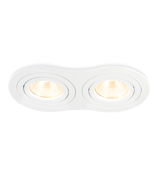 Встраиваемый поворотный точечный светильник Ambrella light TN102505/2 WH белый GU5.3 175*95*28