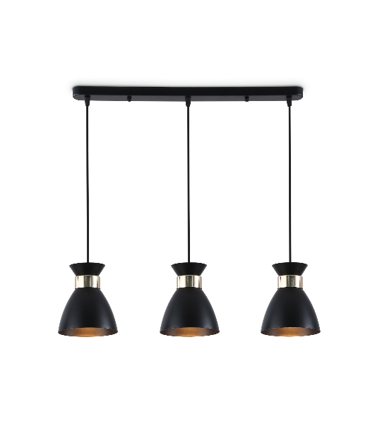 Светильник Ambrella light TR8469/3 BK/FGD черный/золото E27/3 max 60W 550*135*1000