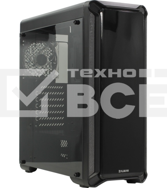 Компьютерный корпус Zalman i3 edge черный без БП ATX 3x120mm 2xUSB2.0 1xUSB3.0 audio bott PSU