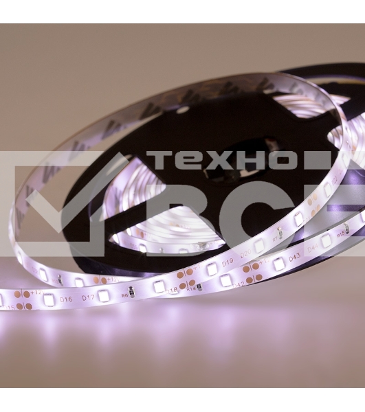 Лента LED силикон, 8 мм, IP65, SMD 2835, 60 LED/m, 12 V, цвет свечения белый