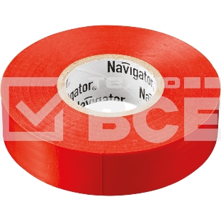 Изолента ПВХ 19мм (рул.20м) красн. NIT-A19-20/R Navigator 71111