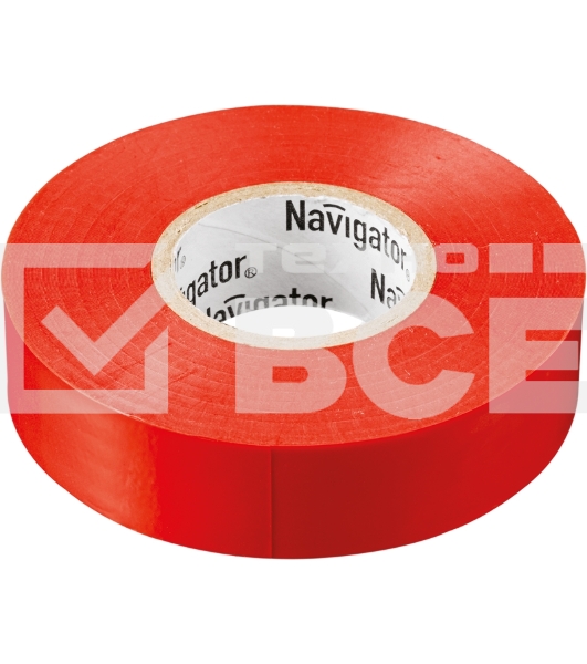 Изолента ПВХ 19мм (рул.20м) красн. NIT-A19-20/R Navigator 71111