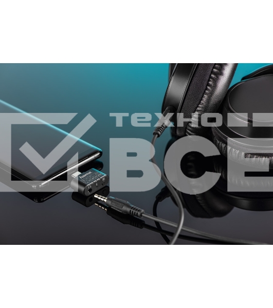 Разветвитель USB-C Hama 00135747 2порт. черный