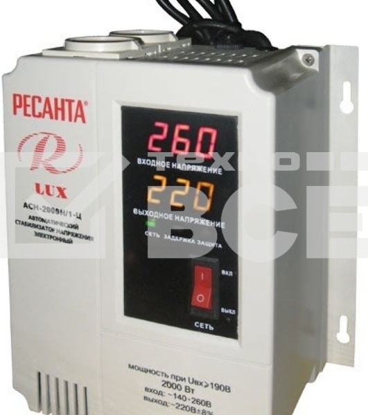 Стабилизатор АСН- 2 000 Н/1-Ц Ресанта Lux