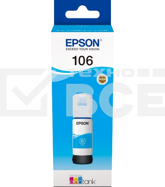 Чернила Epson 106C C13T00R240 голубой (70 мл) для Epson L7160/7180