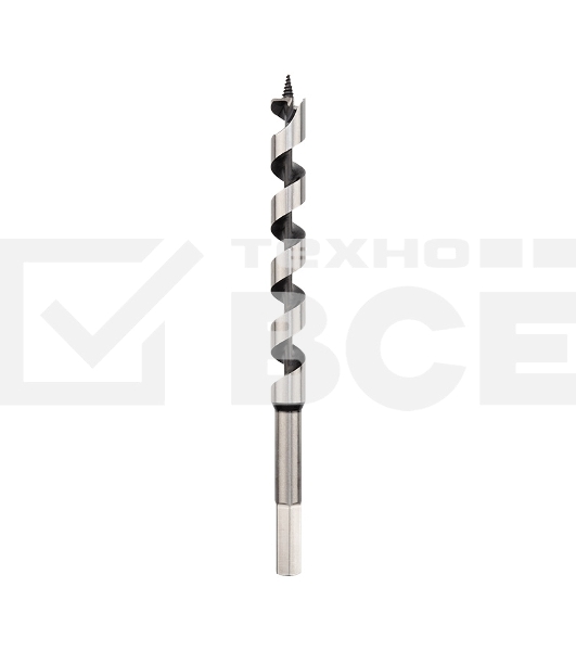 Сверло винтовое по дереву Kranz 22х230 мм, шестигранный хвостовик