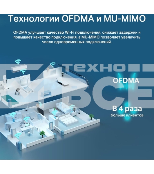 Двухдиапазонный гигабитный Wi-Fi 6 роутер TP-Link Archer AX53 AX3000