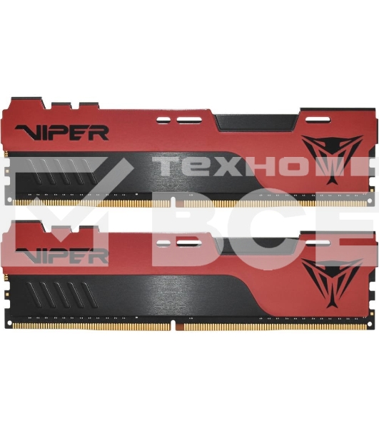 Оперативная память Patriot Viper Elite II, DDR4, 32GB (2x16 GB), 3600 MHz, CL20, радиатор, красный, чёрный