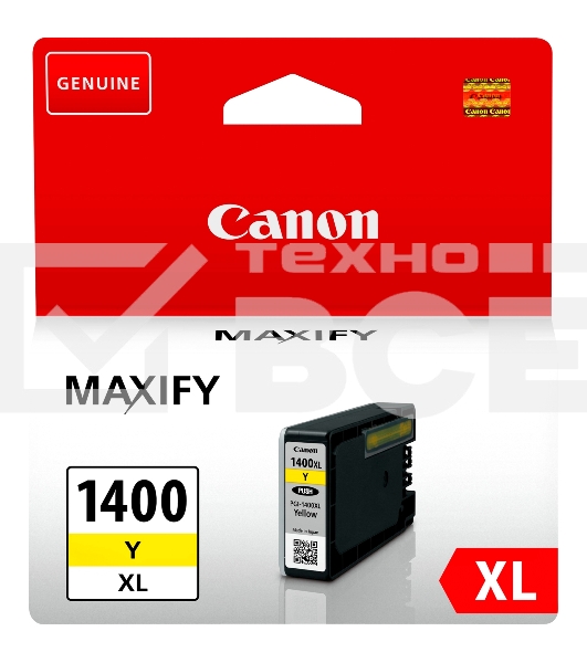Картридж струйный CANON PGI-1400XL желтый (935 стр. 12 мл) для Canon MAXIFY МВ2040/2340/2740