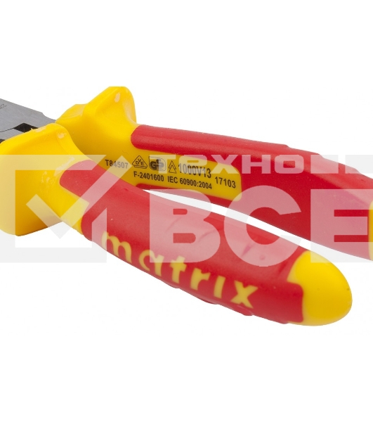 Длинногубцы прямые Matrix Insulated, 200мм, двухкомпонентные рукоятки PROFESSIONAL
