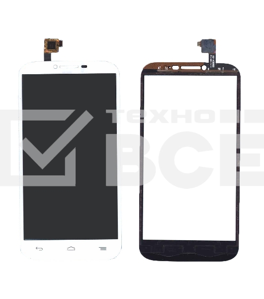 Сенсорное стекло (тачскрин) для Alcatel One Touch Pop C9 7047D, белое
