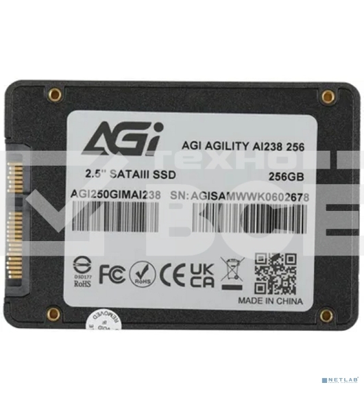 Накопитель SSD AGI AI238, 256Gb, SATA III, 2.5