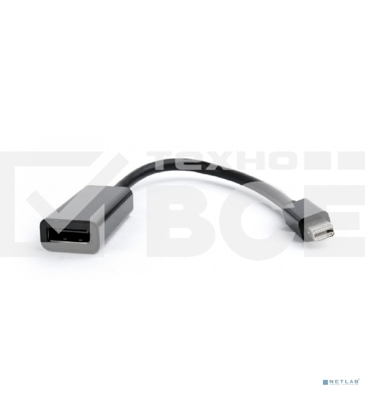 Переходник miniDisplayPort - DisplayPort, Cablexpert A-mDPM-DPF-001, 20M/20F, длина 16см, черный, пакет