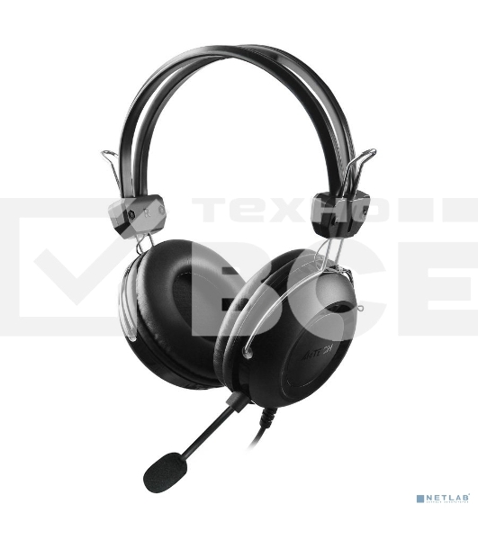 Наушники с микрофоном A4Tech HU-35 черный 2м накладные USB оголовье