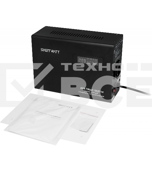 Стабилизатор напряжения Smartwatt AVR Triac 500TW 500ВА черный