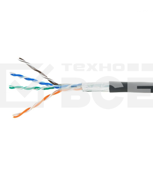 Кабель Cablexpert FPC-5051E-4-CU-OUT/100, FTP outdoor 4x2x0.51, медный, кат.5e, однож., 100м, box, черный