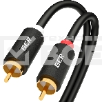 Кабель Greenconnect GCR-53116 5.0m аудио 2 х RCA / 2 х RCA , GOLD, черный, фото4