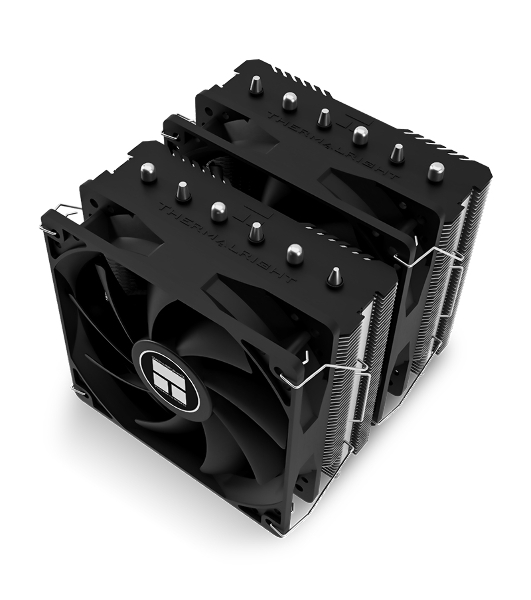 Кулер для процессора Thermalright Peerless Assassin 120 SE черный (4-pin PWM, 155мм, Ni/Cu, 6x6мм, 2x120мм, 66.17CFM, 25.6dBA, 1550RPM, S: 1200, 1700, 1851, 115X, AM4, AM5, silver, black)